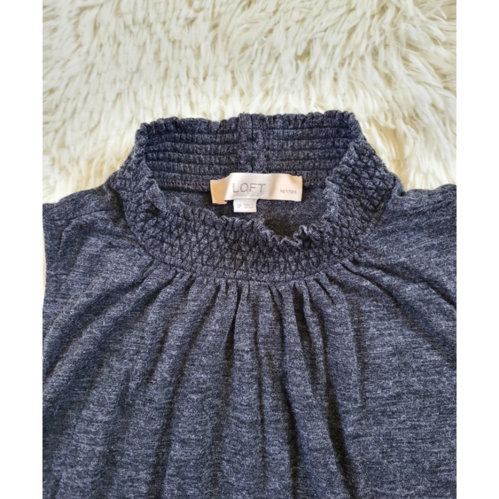 Loft Mockneck Tank Gray Tank - Picture 2 of 4